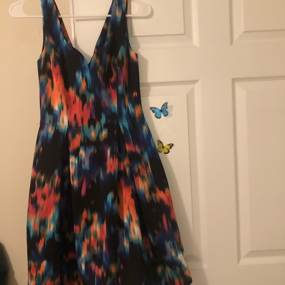 Calvin Klein women’s dress blue/orange/black - Picture 1 of 4